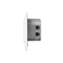 Digitus CAT 6A Class EA network outlet,shielded,2xRJ45,LSA pure white, flush mount, horizontal cable install. Digitus CAT 6A Class EA network outlet, shielded The CAT 6A network outlets from DIGITUS are design compatible with common switch programmes. It 