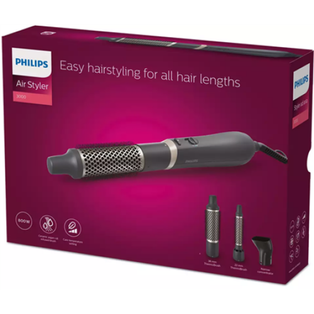 Philips , Hair Styler , BHA301/00 3000 Series , Warranty 24 month(s) , Number of heating levels 3 , 800 W , Black