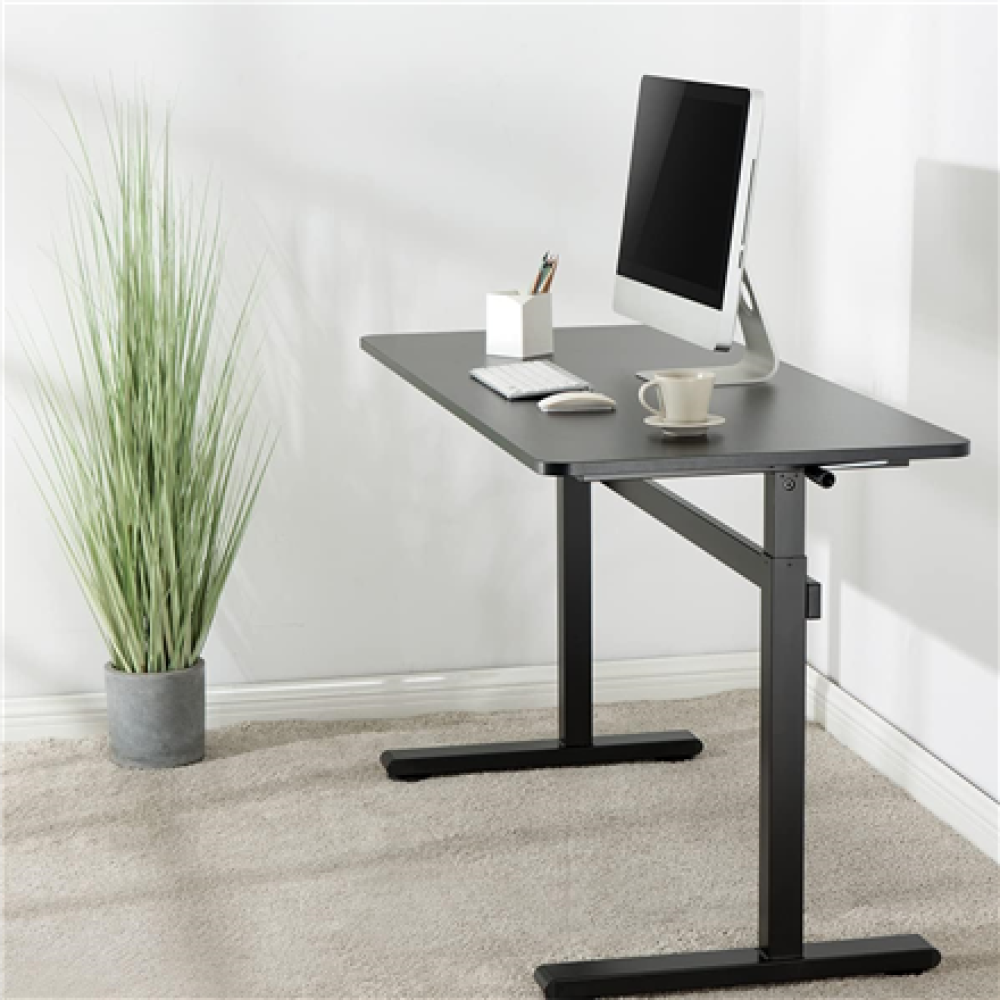 Manually adjustable sit-stand desk EO0027 , 70-117 cm , Maximum load weight 40 kg , Black