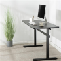 Manually adjustable sit-stand desk EO0027 , 70-117 cm , Maximum load weight 40 kg , Black