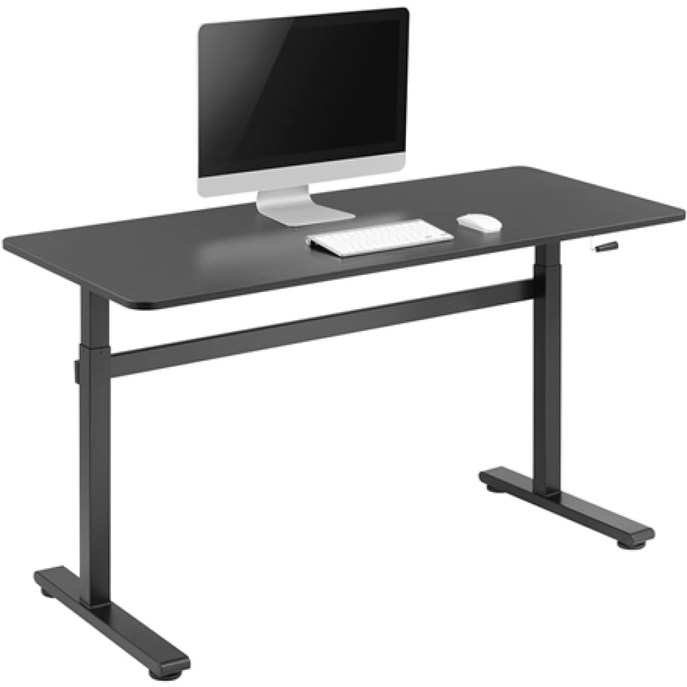 Manually adjustable sit-stand desk EO0027 , 70-117 cm , Maximum load weight 40 kg , Black