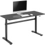 Manually adjustable sit-stand desk EO0027 , Ergonomic , Height adjustment 70-117 cm , Maximum load weight 40 kg , Black
