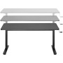 Manually adjustable sit-stand desk EO0027 , Ergonomic , Height adjustment 70-117 cm , Maximum load weight 40 kg , Black