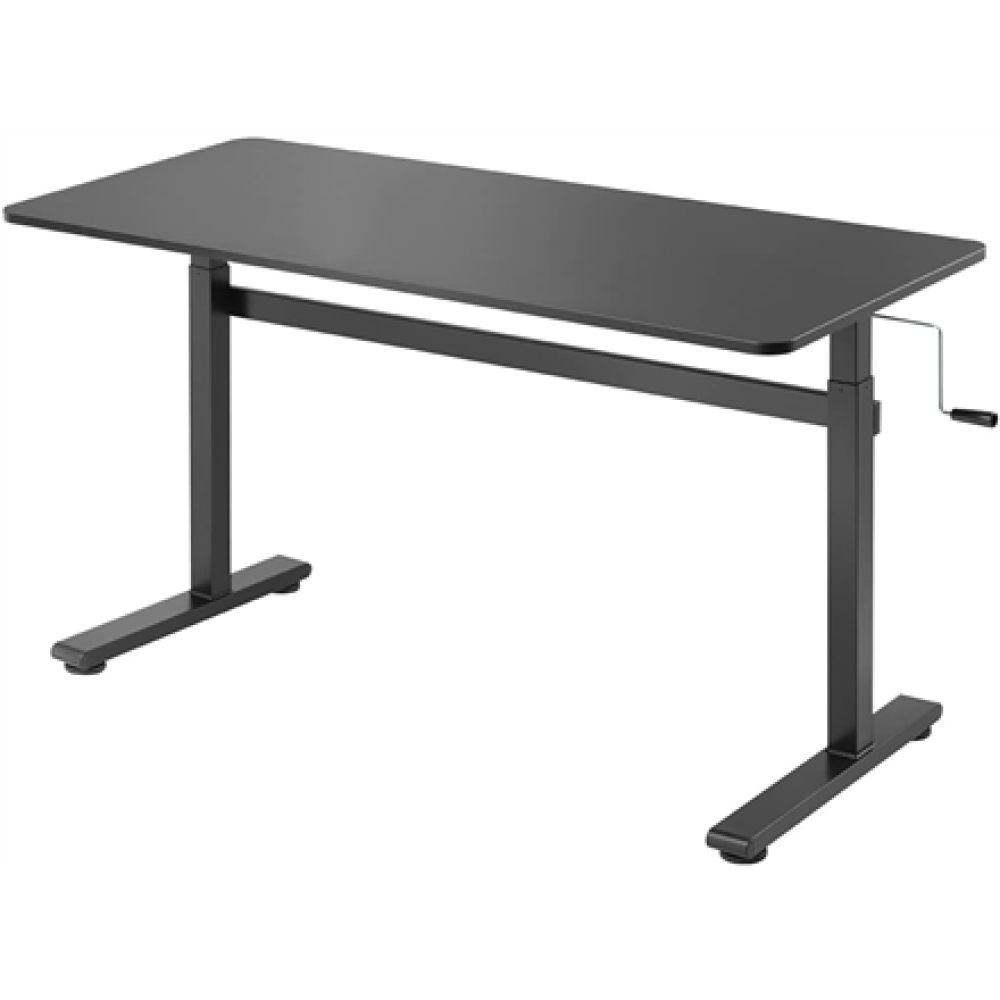 Manually adjustable sit-stand desk EO0027 , 70-117 cm , Maximum load weight 40 kg , Black