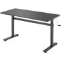Manually adjustable sit-stand desk EO0027 , Ergonomic , Height adjustment 70-117 cm , Maximum load weight 40 kg , Black