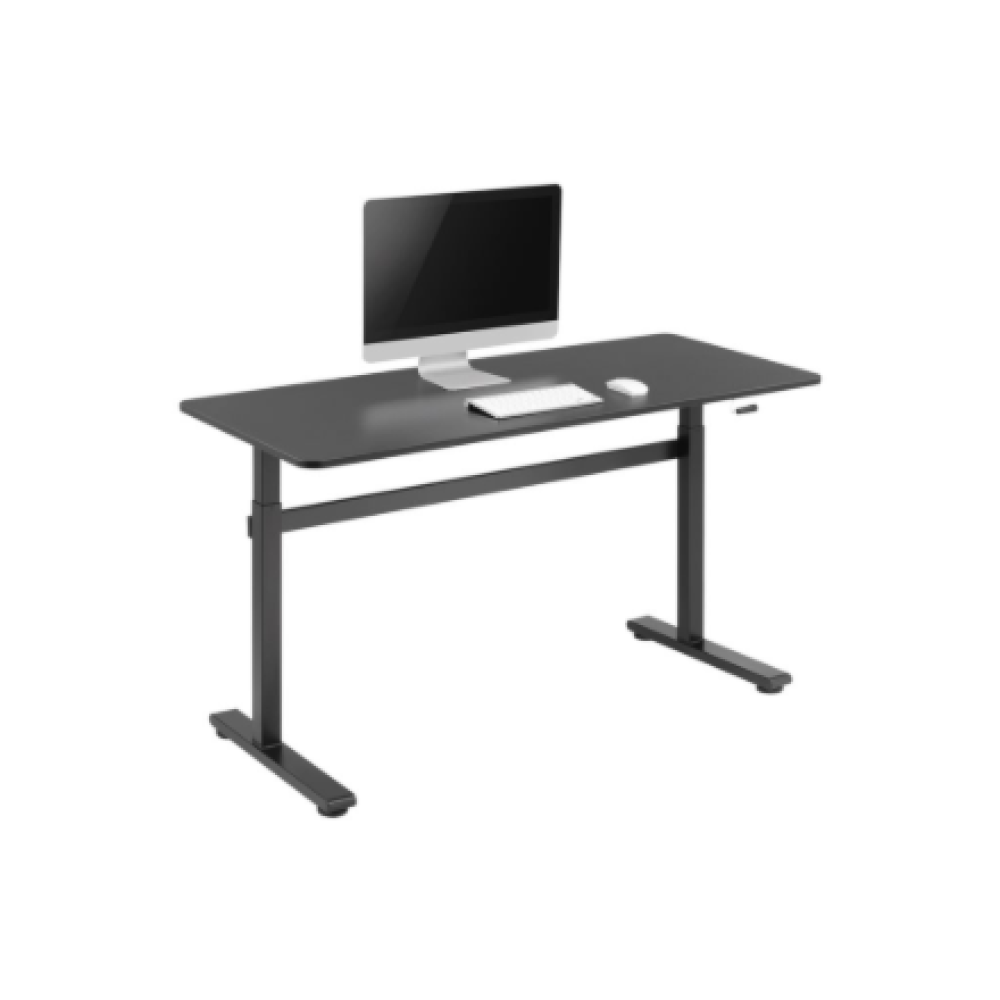 Manually adjustable sit-stand desk EO0027 , 70-117 cm , Maximum load weight 40 kg , Black
