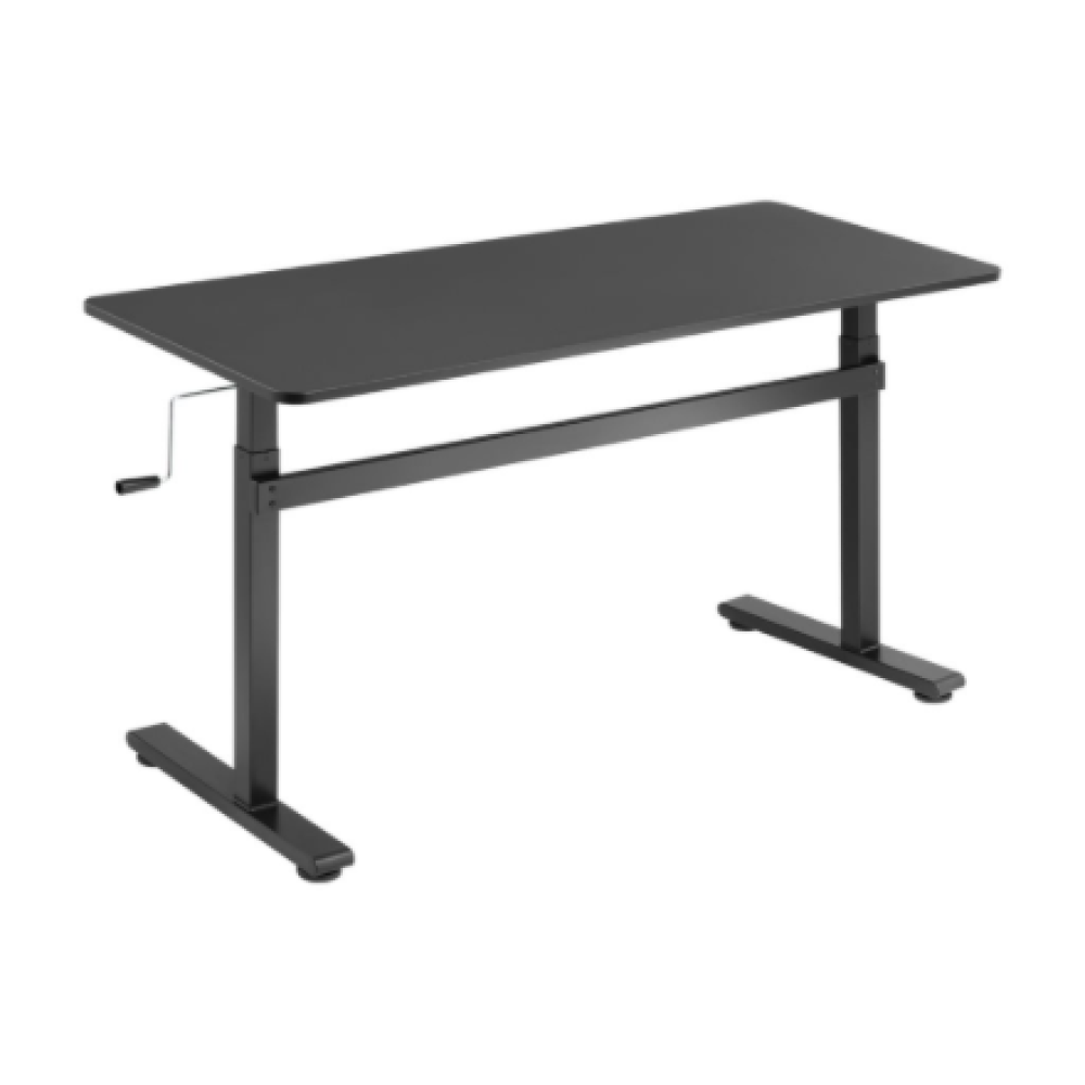 Manually adjustable sit-stand desk EO0027 , 70-117 cm , Maximum load weight 40 kg , Black