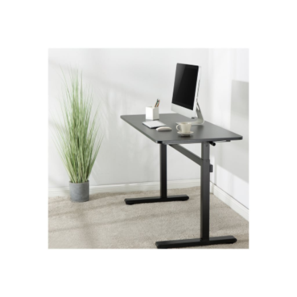Manually adjustable sit-stand desk EO0027 , 70-117 cm , Maximum load weight 40 kg , Black