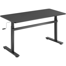 Manually adjustable sit-stand desk EO0027 , 70-117 cm , Maximum load weight 40 kg , Black