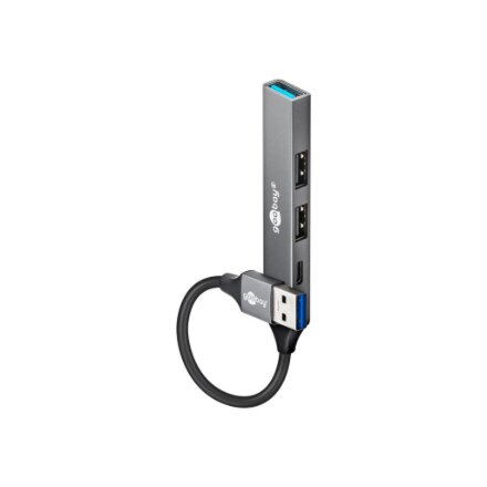 Goobay Slim 4-Port USB Hub, USB-A to USB-C/USB-A, 5 Gbit/s , 74458