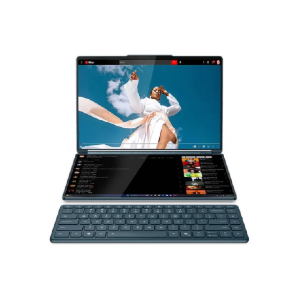 Lenovo Yoga Book 9 14IAH10 , Tidal Teal , 2x14 , OLED , Touchscreen , 2.8K WQXGA+ , 2880 x 1800 pixels , Intel Core Ultra 7 , 255H , 32 GB , Soldered LPDDR5x , Solid-state drive capacity 1000 GB , Intel Arc 140T GPU , Windows 11 Pro , 802.11be , Bluetooth