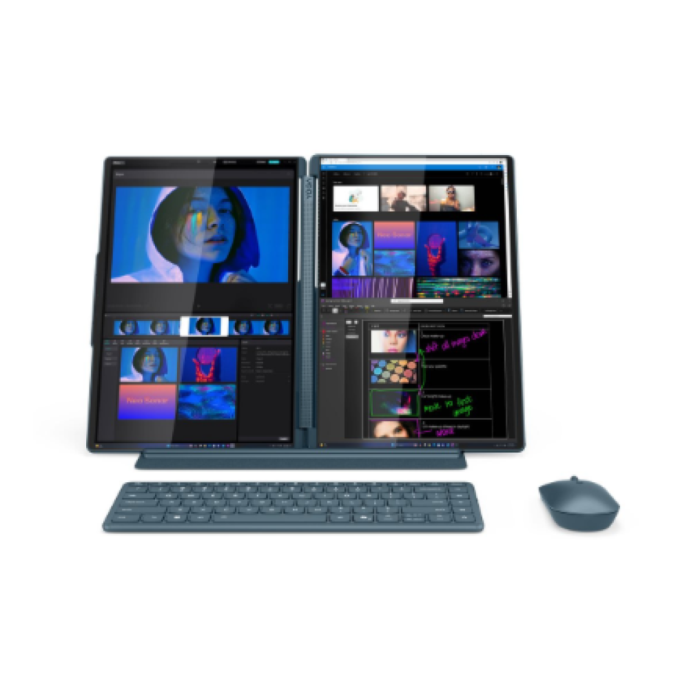 Lenovo Yoga Book 9 14IAH10 , Tidal Teal , 2x14 , OLED , Touchscreen , 2.8K WQXGA+ , 2880 x 1800 pixels , Intel Core Ultra 7 , 255H , 32 GB , Soldered LPDDR5x , Solid-state drive capacity 1000 GB , Intel Arc 140T GPU , Windows 11 Pro , 802.11be , Bluetooth