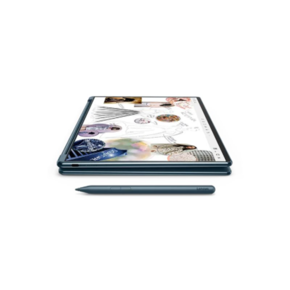 Lenovo Yoga Book 9 14IAH10 , Tidal Teal , 2x14 , OLED , Touchscreen , 2.8K WQXGA+ , 2880 x 1800 pixels , Intel Core Ultra 7 , 255H , 32 GB , Soldered LPDDR5x , Solid-state drive capacity 1000 GB , Intel Arc 140T GPU , Windows 11 Pro , 802.11be , Bluetooth