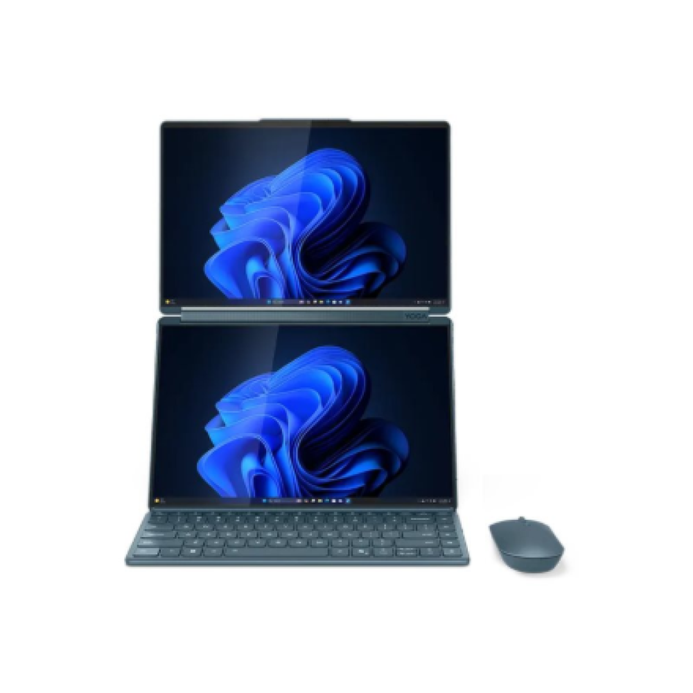 Lenovo Yoga Book 9 14IAH10 , Tidal Teal , 2x14 , OLED , Touchscreen , 2.8K WQXGA+ , 2880 x 1800 pixels , Intel Core Ultra 7 , 255H , 32 GB , Soldered LPDDR5x , Solid-state drive capacity 1000 GB , Intel Arc 140T GPU , Windows 11 Pro , 802.11be , Bluetooth