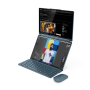 Lenovo Yoga Book 9 14IAH10 , Tidal Teal , 2x14 , OLED , Touchscreen , 2.8K WQXGA+ , 2880 x 1800 pixels , Intel Core Ultra 7 , 255H , 32 GB , Soldered LPDDR5x , Solid-state drive capacity 1000 GB , Intel Arc 140T GPU , Windows 11 Pro , 802.11be , Bluetooth