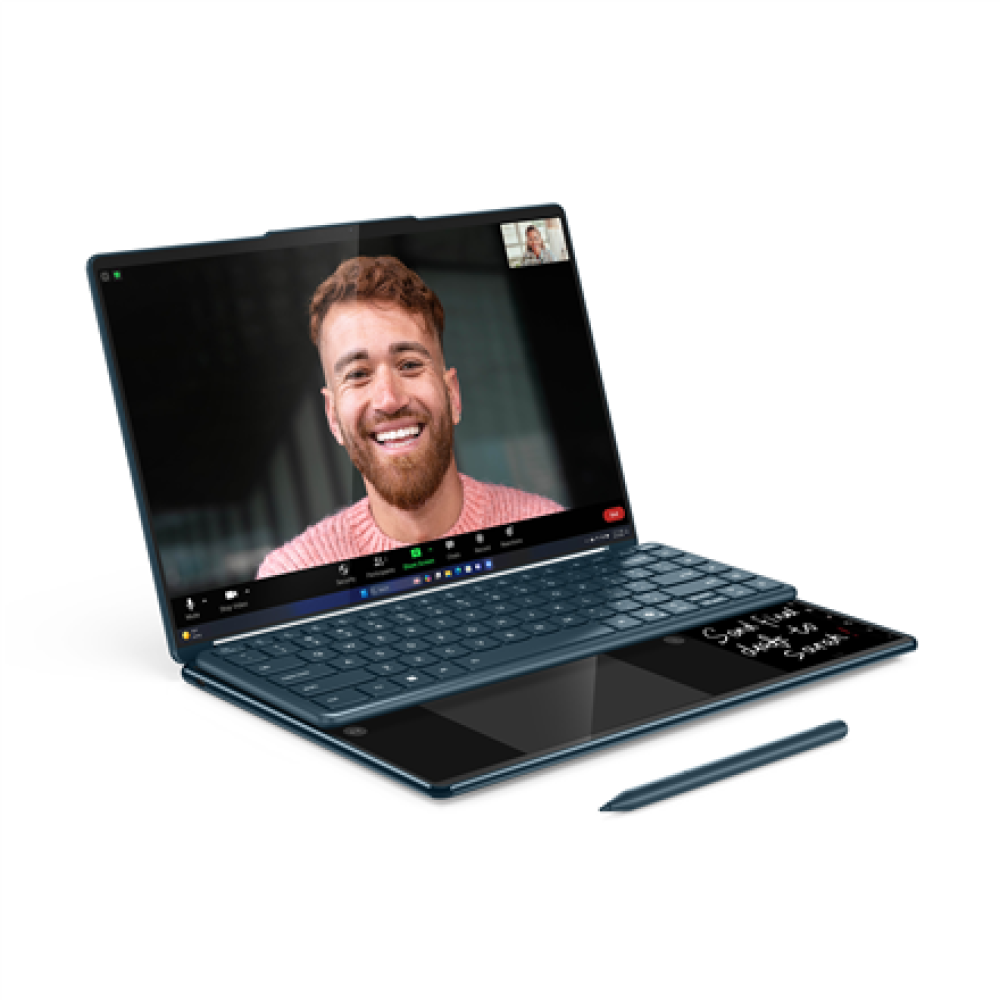 Lenovo Yoga Book 9 14IAH10 , Tidal Teal , 2x14 , OLED , Touchscreen , 2.8K WQXGA+ , 2880 x 1800 pixels , Intel Core Ultra 7 , 255H , 32 GB , Soldered LPDDR5x , Solid-state drive capacity 1000 GB , Intel Arc 140T GPU , Windows 11 Pro , 802.11be , Bluetooth