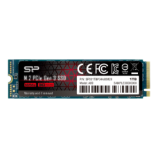 Silicon Power SSD P34A80 1TB, M.2 PCIe Gen3 x4 NVMe, 3200/3000 MB/s , Silicon Power