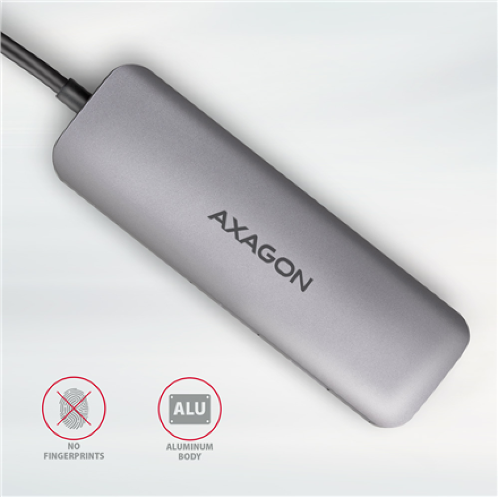 AXAGON SuperSpeed USB-C COMBO 5in1 hub , HMC-HCR3A