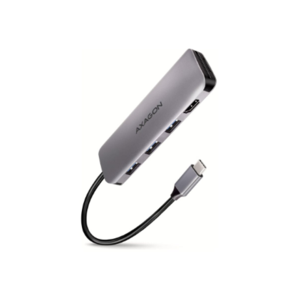 AXAGON SuperSpeed USB-C COMBO 5in1 hub , HMC-HCR3A