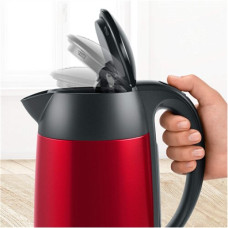 Bosch , Kettle , DesignLine TWK3P424 , Electric , 2400 W , 1.7 L , Stainless steel , 360° rotational base , Red Bosch , Kettle , DesignLine TWK3P424 , Electric , 2400 W , 1.7 L , Stainless steel , 360° rotational base , Red