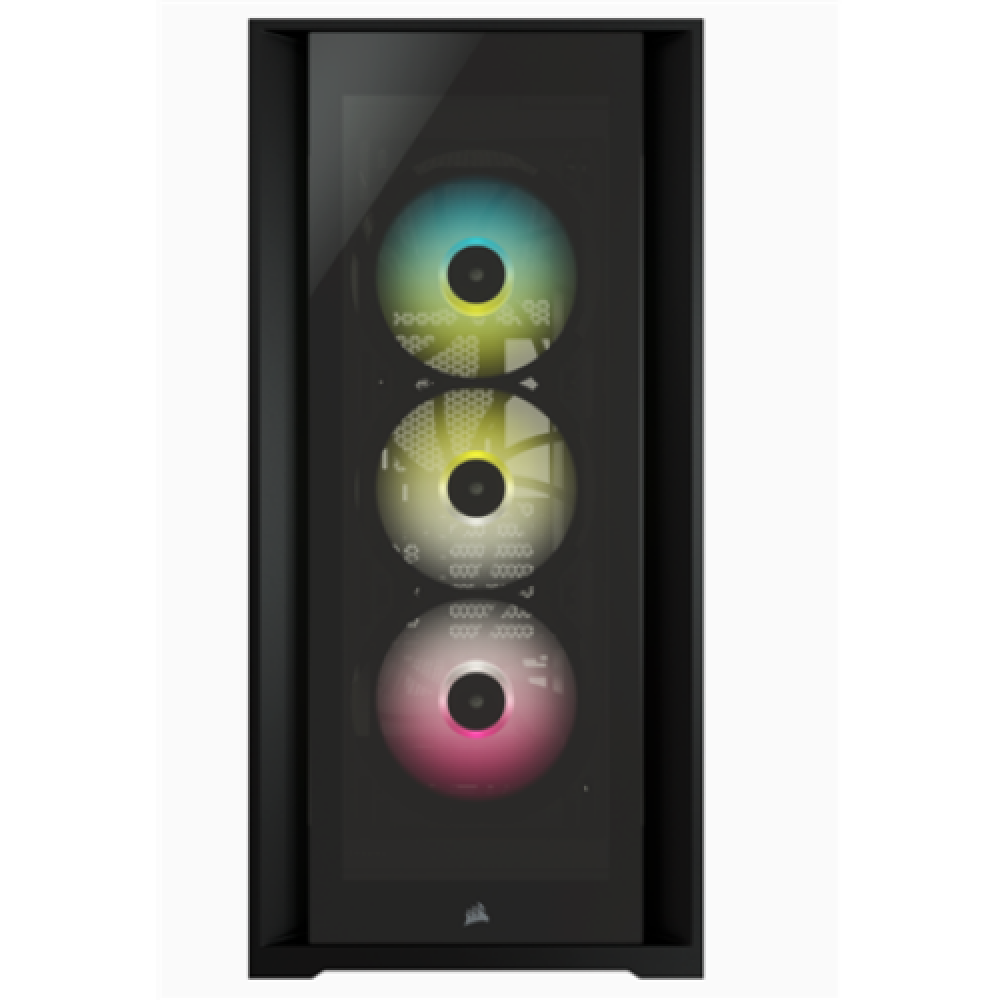 Corsair RGB Computer Case iCUE 5000X Side window Black ATX Power supply included No