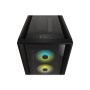 Corsair RGB Computer Case iCUE 5000X Side window Black ATX Power supply included No