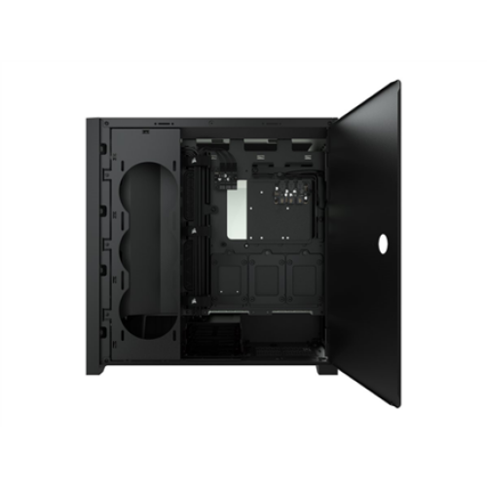 Corsair RGB Computer Case iCUE 5000X Side window Black ATX Power supply included No