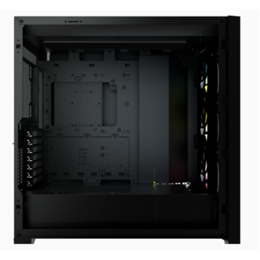 Corsair RGB Computer Case iCUE 5000X Side window Black ATX Power supply included No