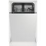 BEKO DIS35026 , Built-in , Width 45 cm , Number of place settings 10 , Number of programs 5 , Energy efficiency class E , Display , White