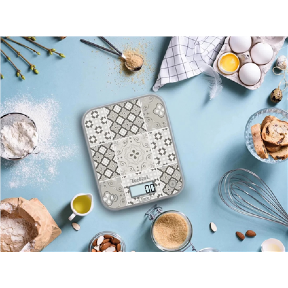 TEFAL Electronic Kitchen Scale , Optiss BC50D6V0 , Graduation 0.5/1 g , Display type LCD , Mozaic Decor