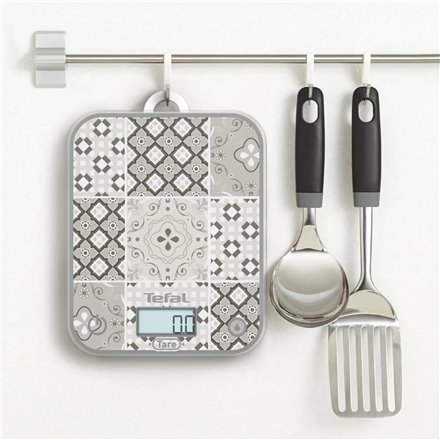 TEFAL Electronic Kitchen Scale , Optiss BC50D6V0 , Graduation 0.5/1 g , Display type LCD , Mozaic Decor