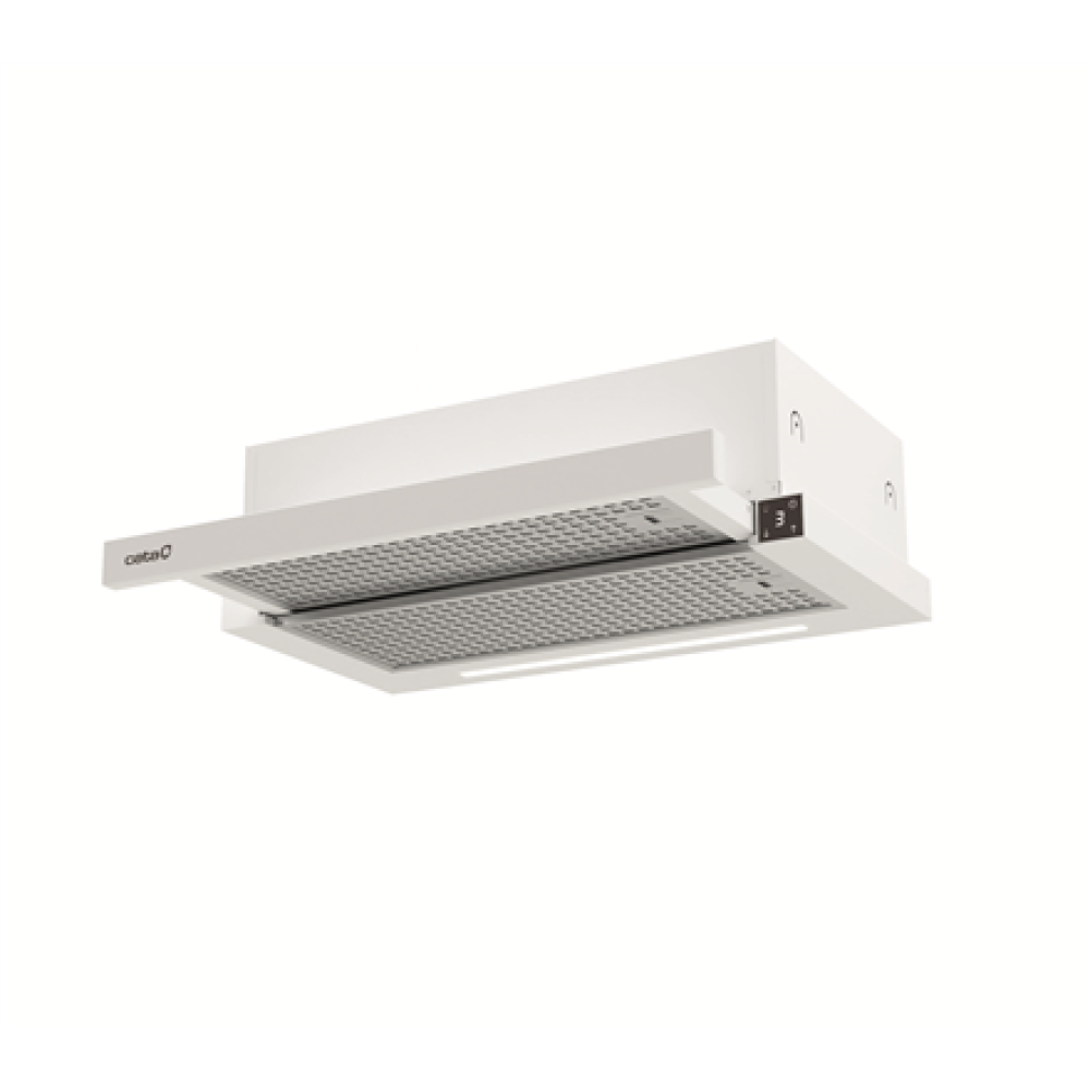 02010009 CATA Hood , TFH 6430 GWH , Telescopic , Energy efficiency class A+ , Width 59.8 cm , 391.5 m³/h , Electronic , LED , White