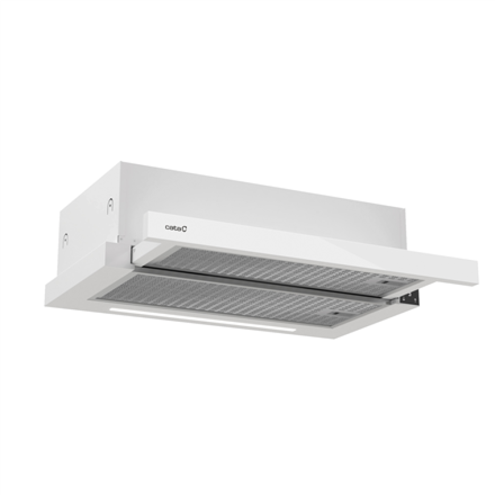 02010009 CATA Hood , TFH 6430 GWH , Telescopic , Energy efficiency class A+ , Width 59.8 cm , 391.5 m³/h , Electronic , LED , White