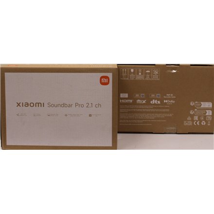 SALE OUT. Xiaomi Soundbar Pro 2.1 ch , SALE OUT. , Xiaomi Soundbar Pro 2.1 ch , Warranty 24 month(s) , 300 W , Bluetooth , Wireless connection , Black , DAMAGED AND MISSING INNER PACKAGING, DAMAGED BODY (EDGE)