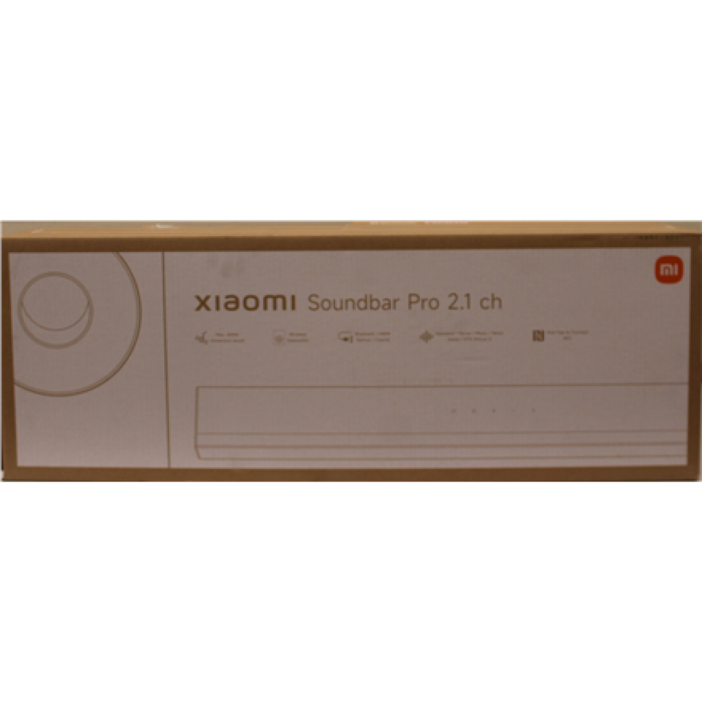 SALE OUT. Xiaomi Soundbar Pro 2.1 ch , SALE OUT. , Xiaomi Soundbar Pro 2.1 ch , Warranty 24 month(s) , 300 W , Bluetooth , Wireless connection , Black , DAMAGED AND MISSING INNER PACKAGING, DAMAGED BODY (EDGE)