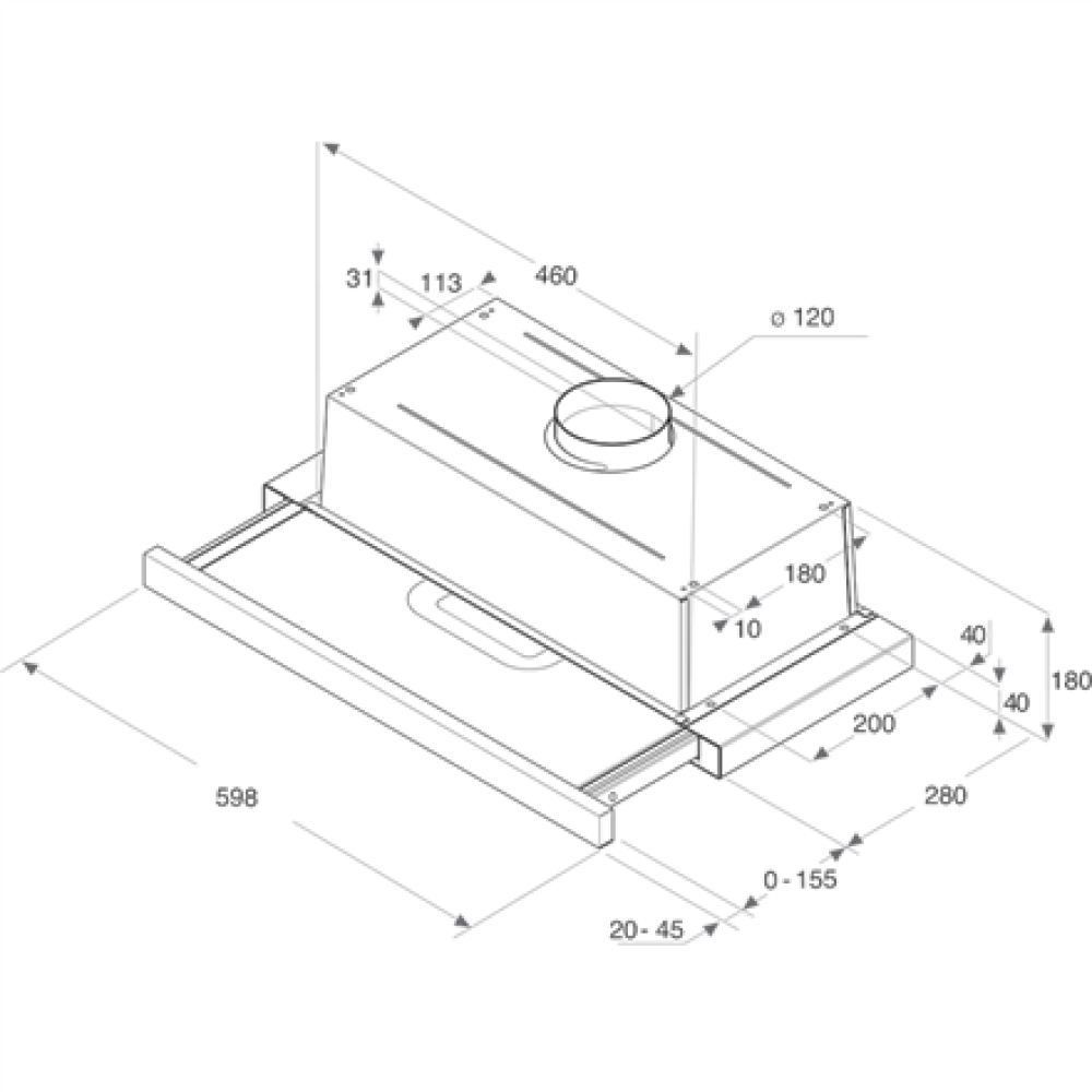 Whirlpool , Hood , AKR 749/1 IX , Telescopic , Energy efficiency class D , Width 59.9 cm , 304 m³/h , Mechanical , LED , Stainless steel