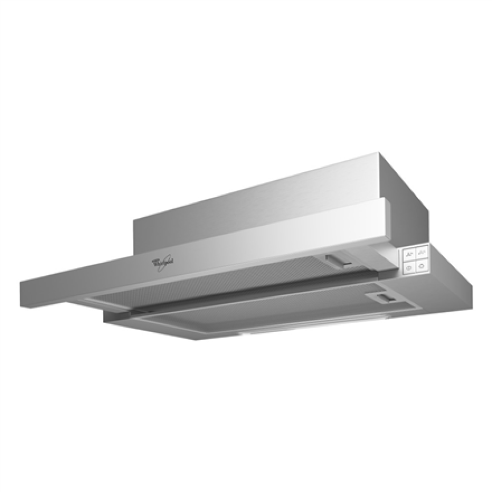 Whirlpool , Hood , AKR 749/1 IX , Telescopic , Energy efficiency class D , Width 59.9 cm , 304 m³/h , Mechanical , LED , Stainless steel