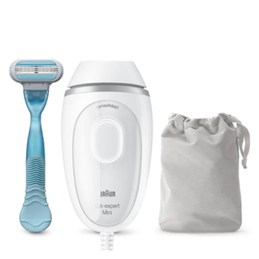 Braun , Epilator , PL1124 Silk-expert Mini IPL , Bulb lifetime (flashes) 300.000 , Number of power levels 3 , White