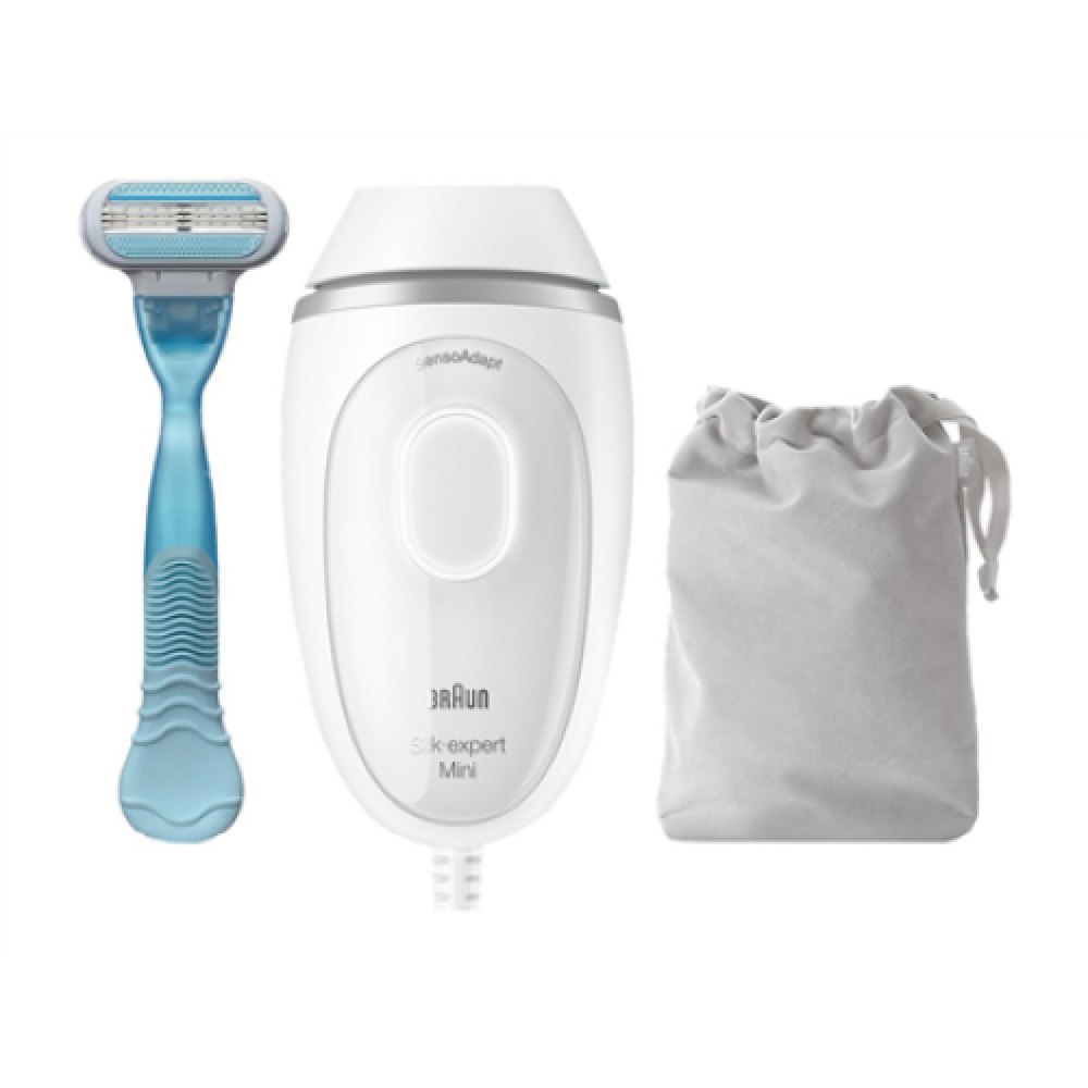 Braun , Epilator , PL1124 Silk-expert Mini IPL , Bulb lifetime (flashes) 300.000 , Number of power levels 3 , White