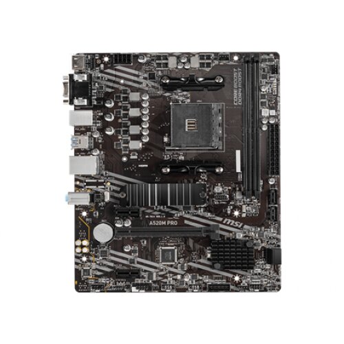 MSI , A520M PRO , Processor family AMD , Processor socket AM4 , DDR4 , Memory slots 2 , Chipset AMD A , Micro ATX