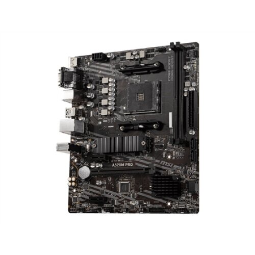 MSI , A520M PRO , Processor family AMD , Processor socket AM4 , DDR4 , Memory slots 2 , Chipset AMD A , Micro ATX