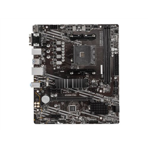 MSI , A520M PRO , Processor family AMD , Processor socket AM4 , DDR4 , Memory slots 2 , Chipset AMD A , Micro ATX