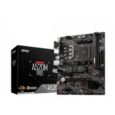 MSI , A520M PRO , Processor family AMD , Processor socket AM4 , DDR4 , Memory slots 2 , Chipset AMD A , Micro ATX MSI , A520M PRO , Processor family AMD , Processor socket AM4 , DDR4 , Memory slots 2 , Chipset AMD A , Micro ATX