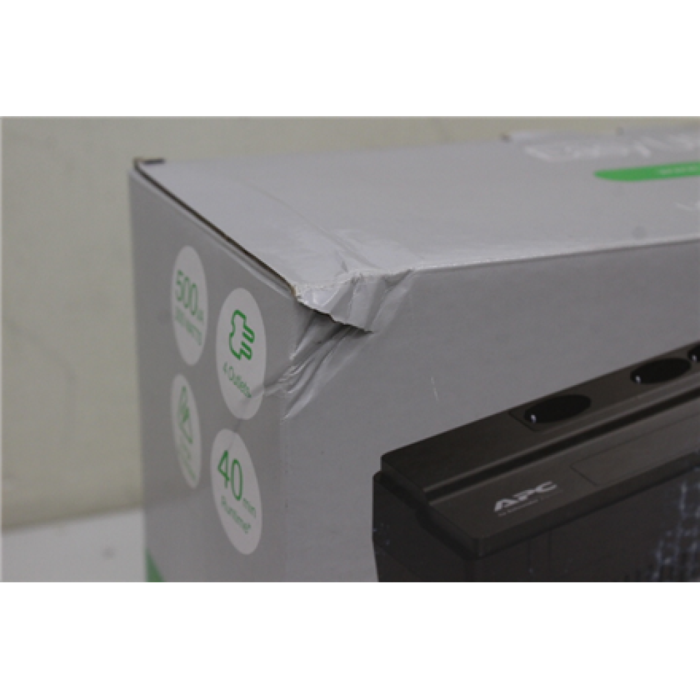 SALE OUT. APC Easy UPS, 500VA, floor/wall mount, 230V, 4x CEE 7/3 Schuko sockets, AVR, Black , Schneider Electric APC Easy UPS , BV500I-GR , 500 VA , 300 W , DAMAGED PACKAGING