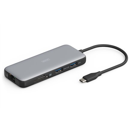 Digitus USB-C docking station, 8-port , DA-70915 , Ethernet LAN (RJ-45) ports 1 , HDMI ports quantity 2