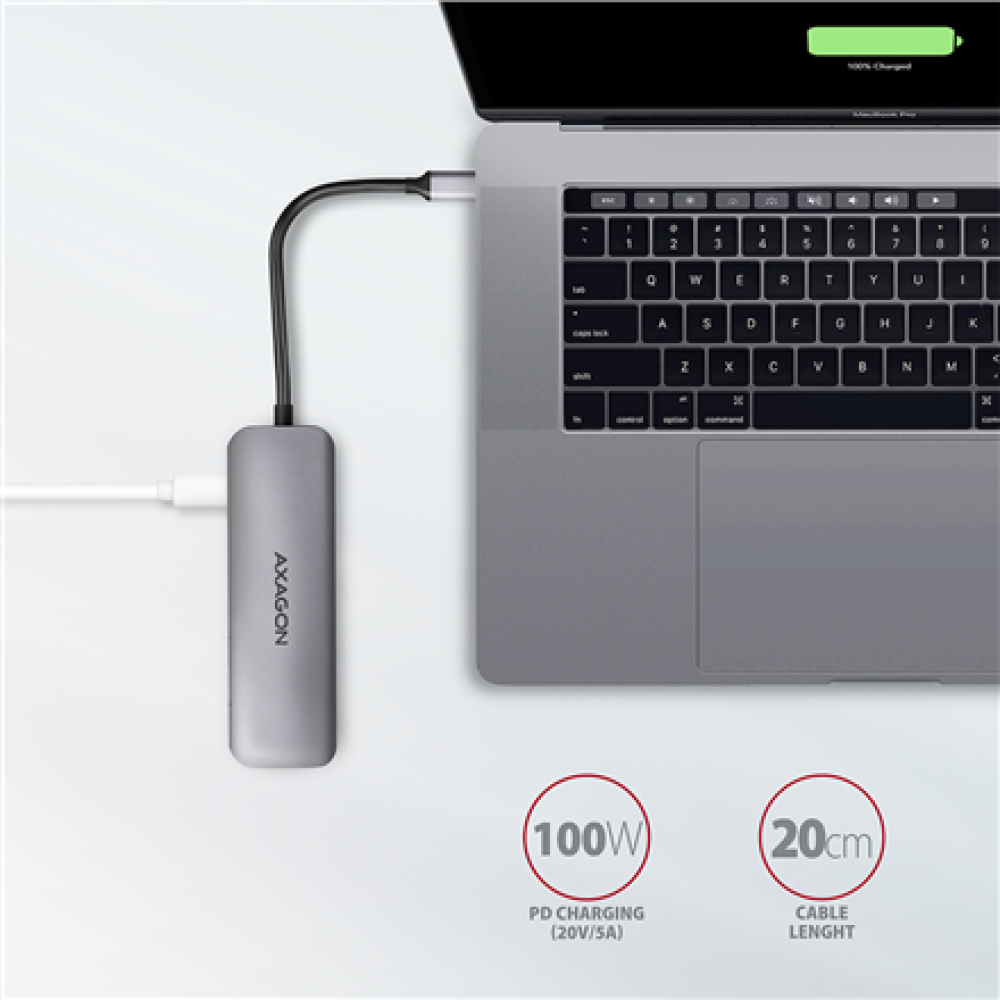 AXAGON SuperSpeed USB-C COMBO 5in1 Hub , HMC-5