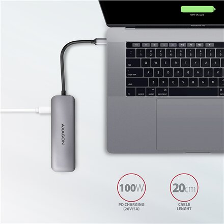 AXAGON SuperSpeed USB-C COMBO 5in1 Hub , HMC-5