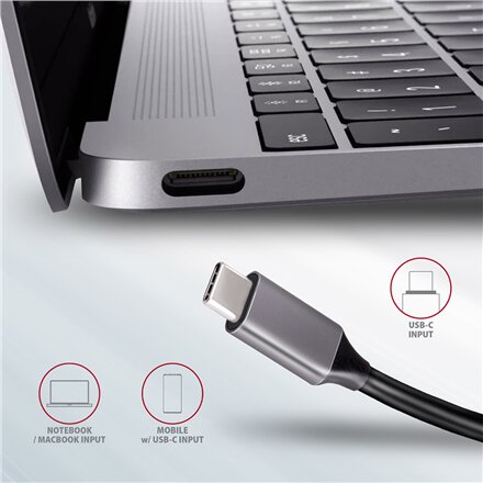AXAGON SuperSpeed USB-C COMBO 5in1 Hub , HMC-5
