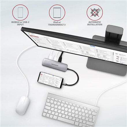 AXAGON SuperSpeed USB-C COMBO 5in1 Hub , HMC-5