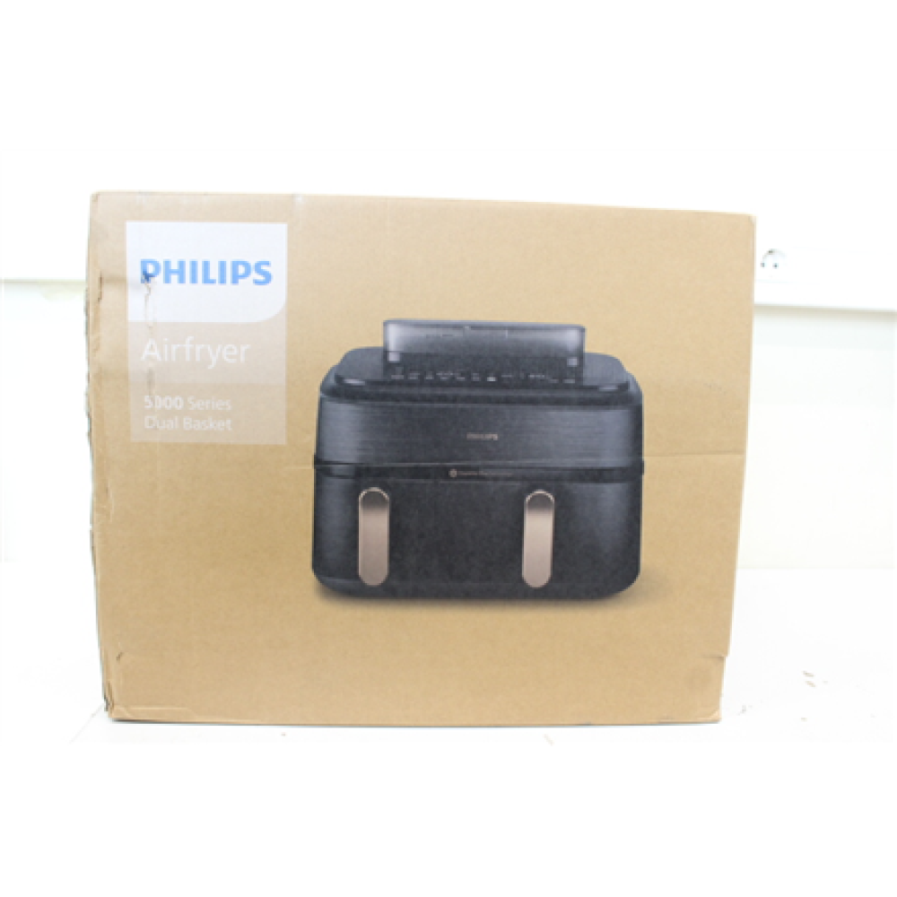 SALE OUT. Philips Dual Steam Air Fryer , NA552/00 5000 Series , Power 2750 W , Capacity 9 L , RapidAir Plus , Black , DAMAGED PACKAGING , 24 month(s)